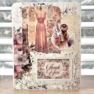 Handmade Bridal Thank You Greeting Card